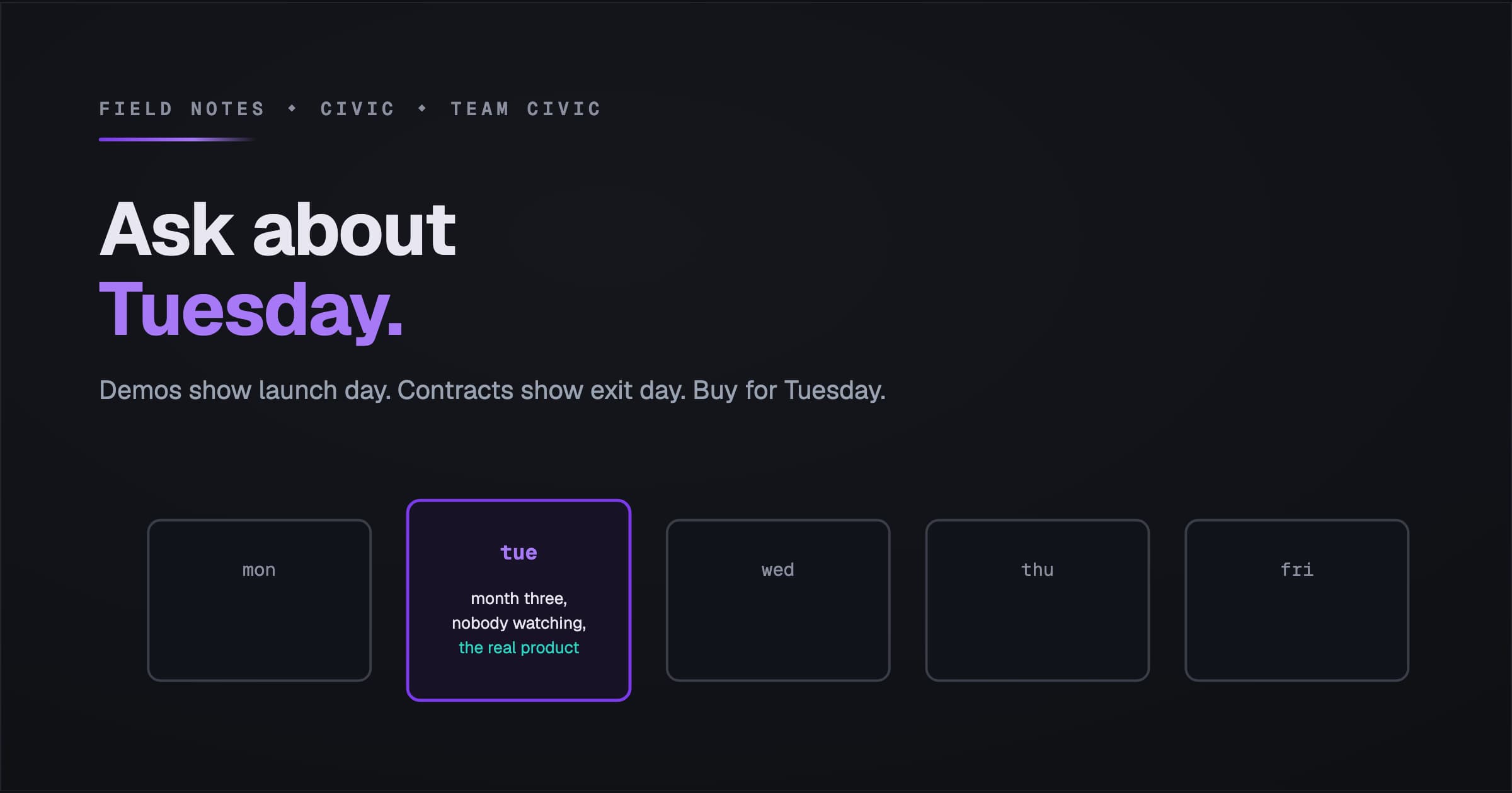 Ask About Tuesday
